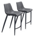 Magnus - Counter Chair (Set of 2) - Dark Gray / Black Zuo Modern