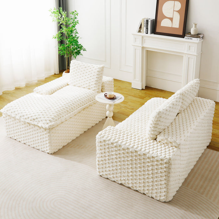 Modular Sofa, Convertible Twin Seat With Chaise Lounge Home Essentials
