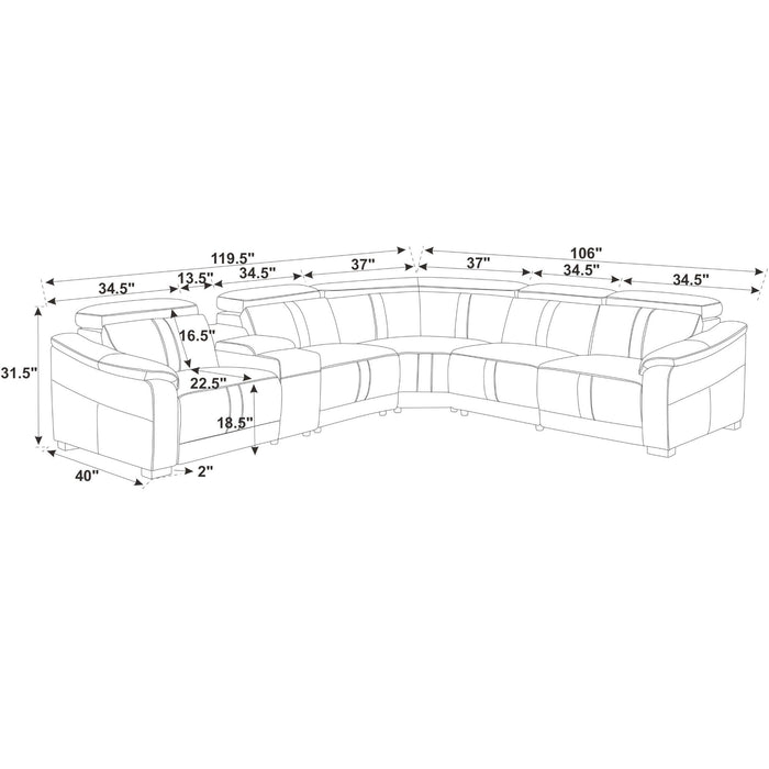 Modular Sectional & Recliner Seat And Adjustable Headrest Home Essentials