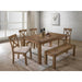 Dining Set With Table, Bench And 4 Chairs - Oak Home Essentials
