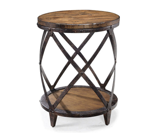 Pinebrook - Round Accent Table - Distressed Natural Pine Magnussen Furniture