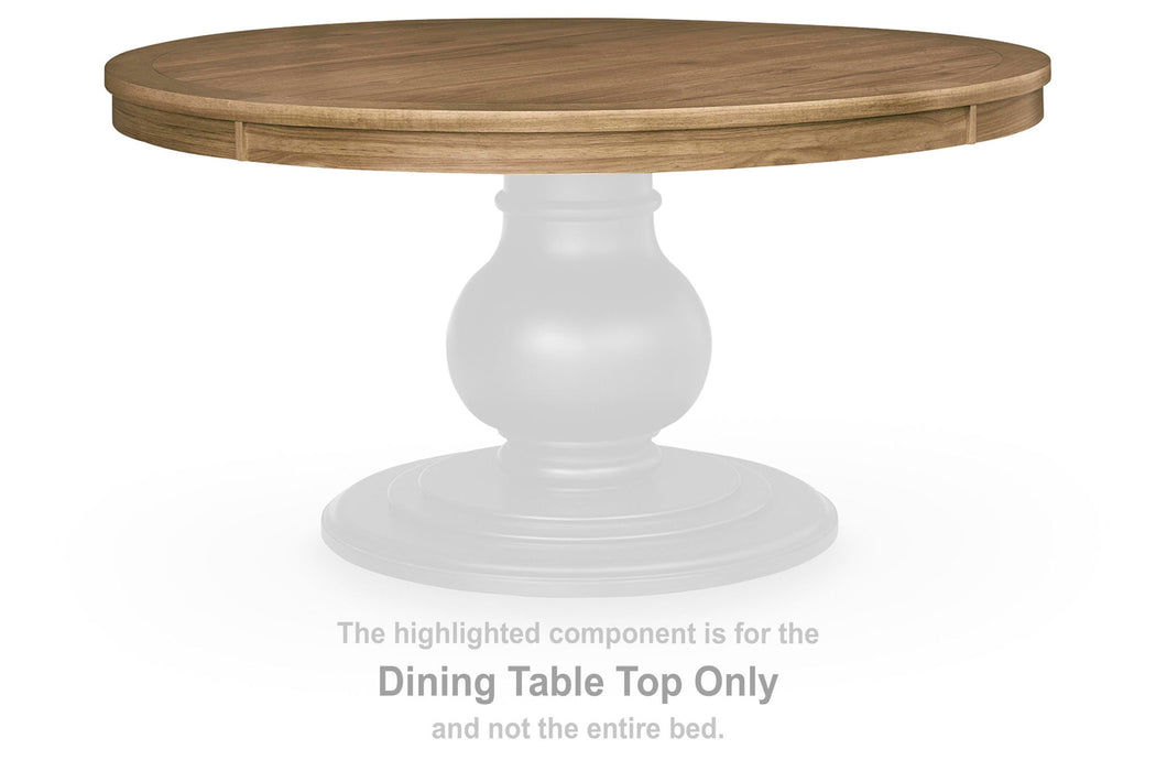 Ridgester - Round Dining Room Table Top - Light Brown Benchcraft®