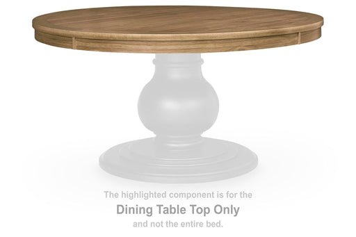 Ridgester - Round Dining Room Table Top - Light Brown Benchcraft®