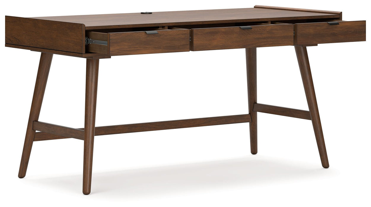 Lyncott - 3 Pc. - Home Office Desk, Chair, Bookcase - Brown Signature Design by Ashley®