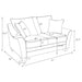 Lido - Upholstered Loveseat With Tapering Block Legs - Light Gray Furniture Max