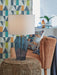 Tallow - Glass Table Lamp - Blue Signature Design by Ashley®