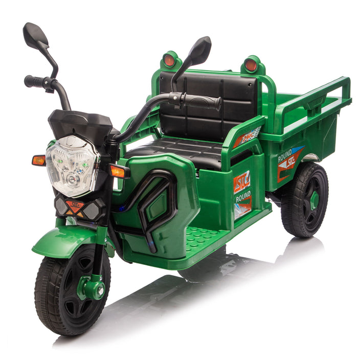 12V Kids Electric 3 Wheel Cargo Truck With LED Lights & Music Daily Nest