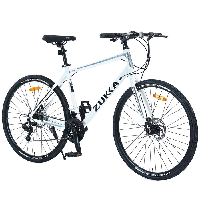 21 Speed Hybrid Bike Disc Brake 700C Road Bike For Men Women' S City Bicycle