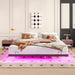 Floating Bed Frames With LED Lights Home Essentials