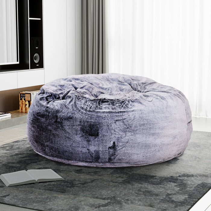 Classic 5Ft Memory Foam Bean Bag Chair, Soft Comfort Lounger - Purple