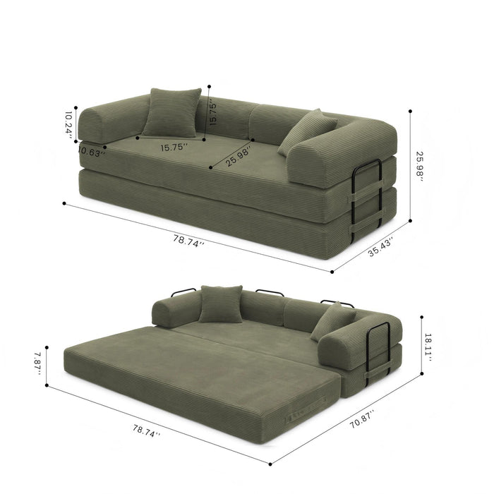 Convertible Foldable Floor Sofa Bed For Living Room Home Essentials