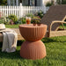 Side Table With Speckled Ribbed Texture Noble House