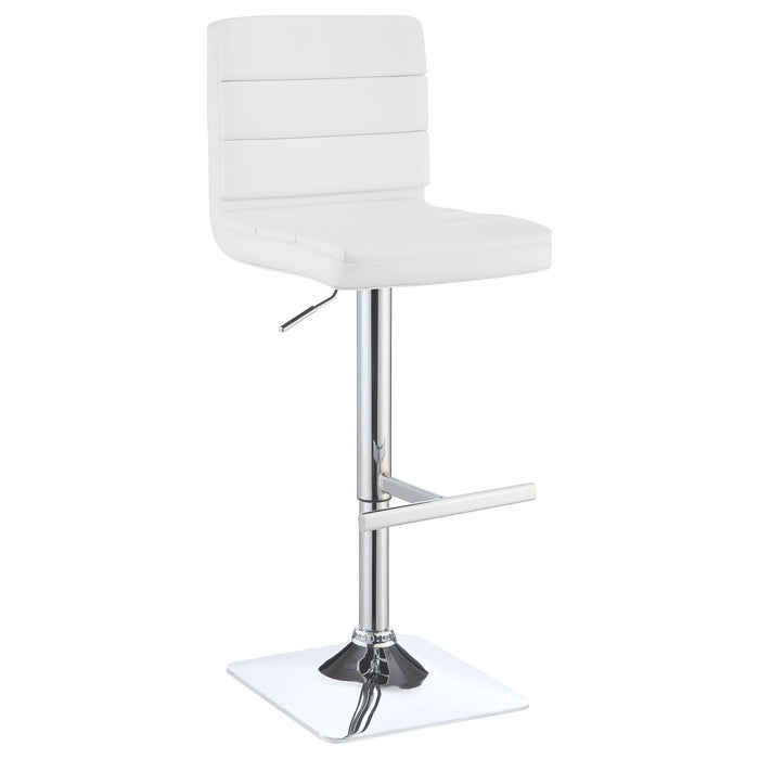 Fresco - Upholstered Adjustable Bar Stool (Set of 2) - White
