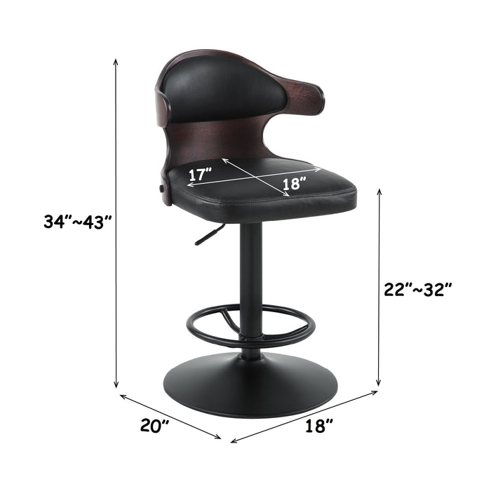 Saby - Adjustable Stool With Swivel - Charcoal Acme