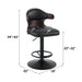 Saby - Adjustable Stool With Swivel - Charcoal Acme