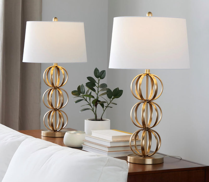 Linx - Contemporary Table Lamp (Set of 2) - Gold / White Lumi Source