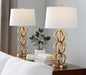 Linx - Contemporary Table Lamp (Set of 2) - Gold / White Lumi Source