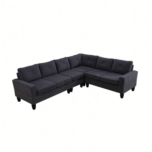 Modular L - Shaped Sectional Sofa 6 Seater 4 Piece Couch With Chaise Home Essentials