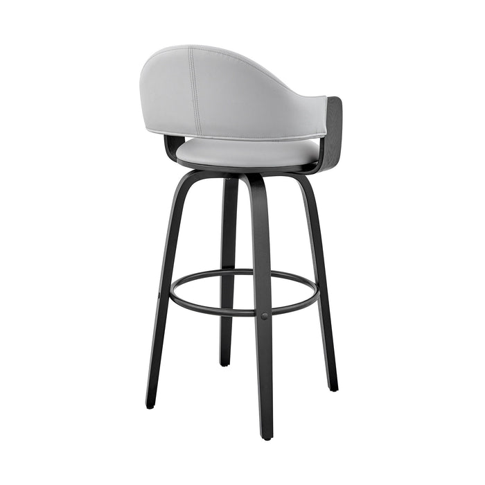 Swivel Low Back, Bar Height Bar Chair - Gray / Black