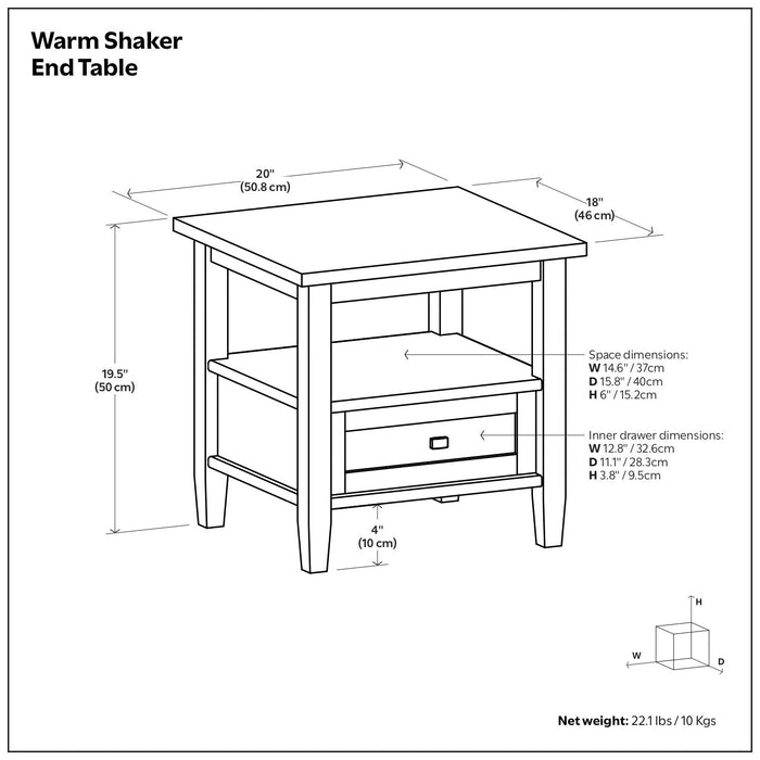 Warm Shaker - Handcrafted Table Simpli-Home