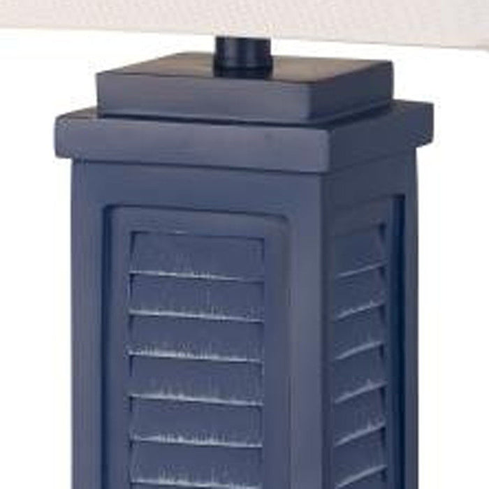 Table Lamp With White Shade (Set of 2) - Blue
