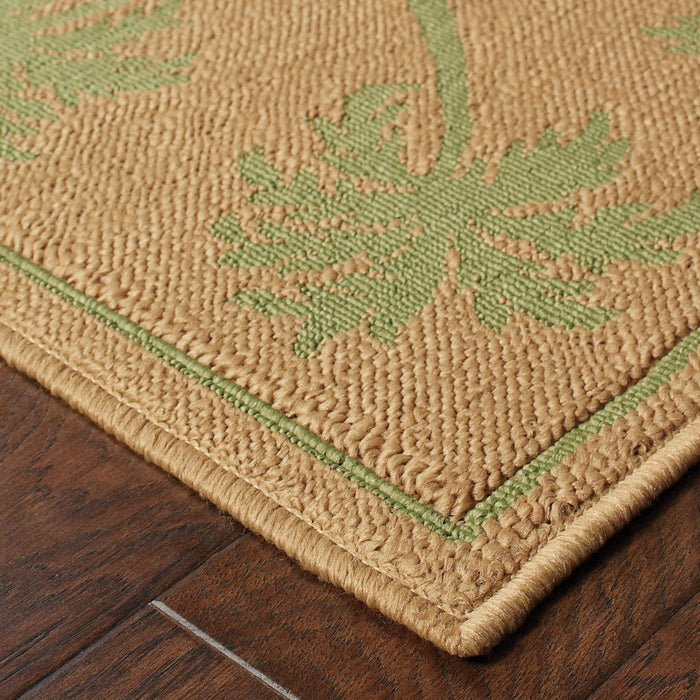 6' X 9' Stain Resistant Indoor & Outdoor Area Rug - Beige