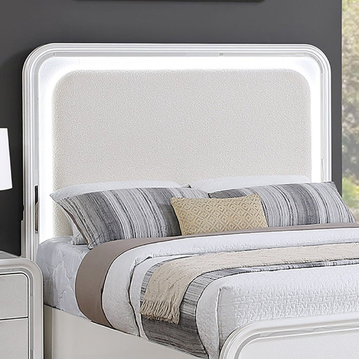 Bedroom Sets With LED Lights And Panel Headboard Home Essentials