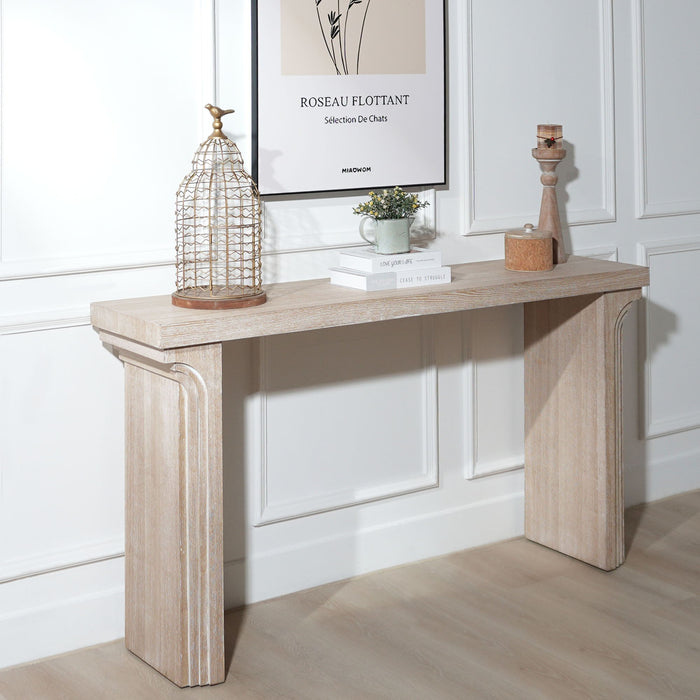 Console Table With Decorative Molding Home Essentials