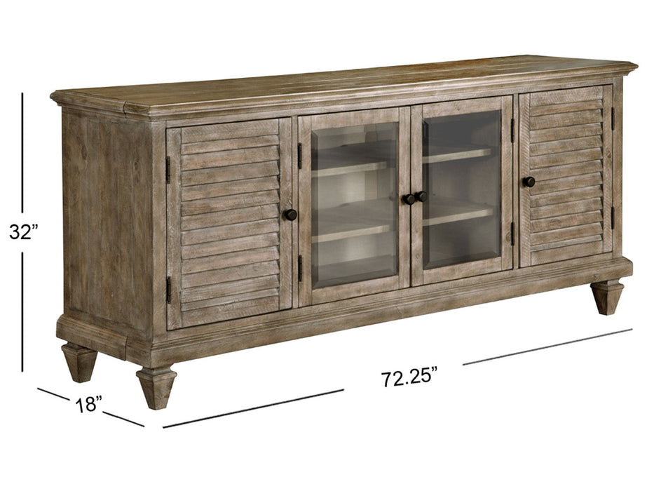 Calistoga - Rustic Entertainment Console - Dovetail Gray Magnussen Furniture