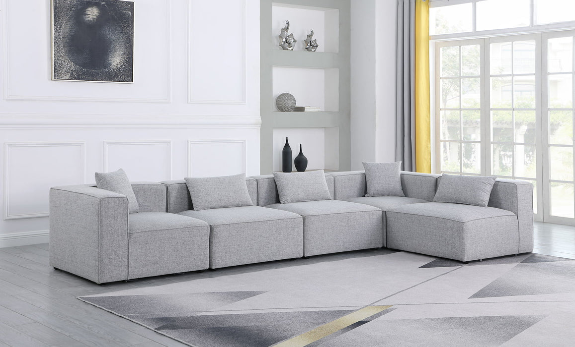 Cube - Modular Sectional 5 Piece - Gray