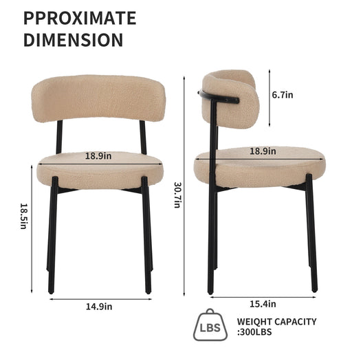 Medieval - Curved Back Kitchen Dining Chairs (Set of 4) - Beige Home Essentials