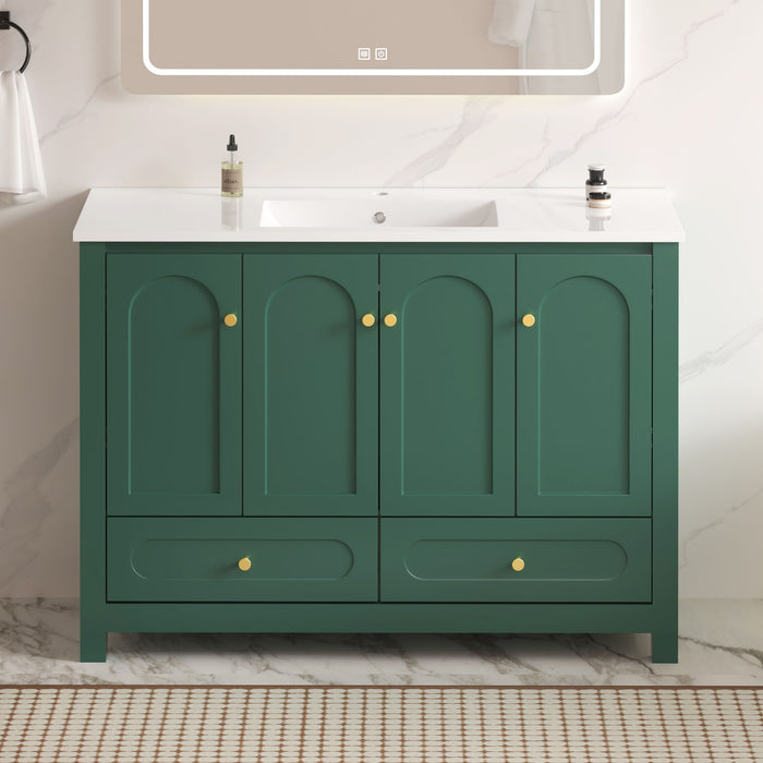 Bathroom Vanity With Sink Combo, 4 Soft Close Doors And 2 Drawers Home Essentials