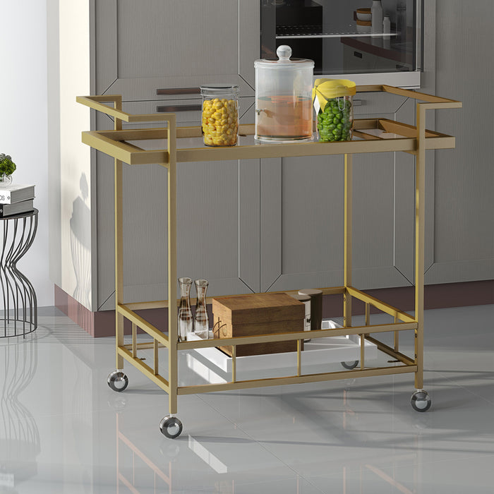 Nh-Perfect Home - Bar CarT-Gold - Fabric