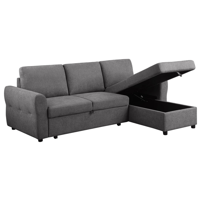 Kenna- Sleeper Sectional Sofa With Storage Ottoman Furniture Max