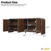 Curved Edge TV Stand With Large Cabinets Hearth and Haven