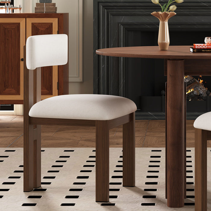 7 Piece Dining Set With Upholstered Armless Chairs And Table Noble House