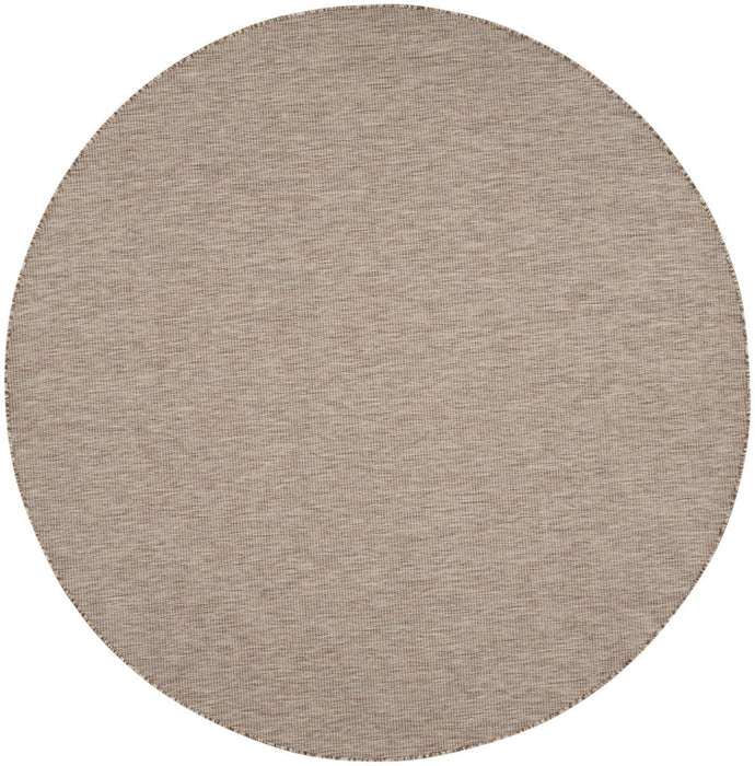 8' Round Power Loom Area Rug - Beige