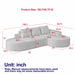 Modern Curved Sofa, L-Shaped Modular Sectional Set With 3 Pillows Home Essentials