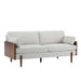 Mid Century Moderne Sofa With Wood Sides Noble House