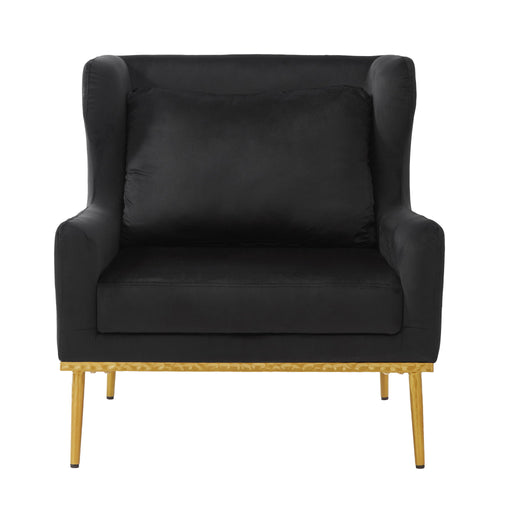 Elegant Curved Armrest Accent Armchair Noble House