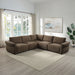Theodore - Modular Armless Chair - Brown Chenille ACME