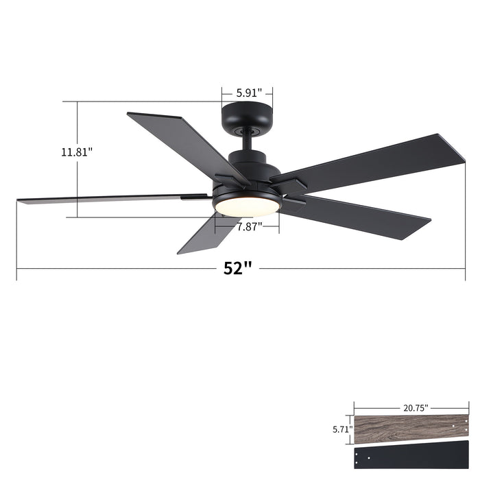 Reversible Motor Integrated LED Dimmable Ceiling Fan With Light Daily Nest