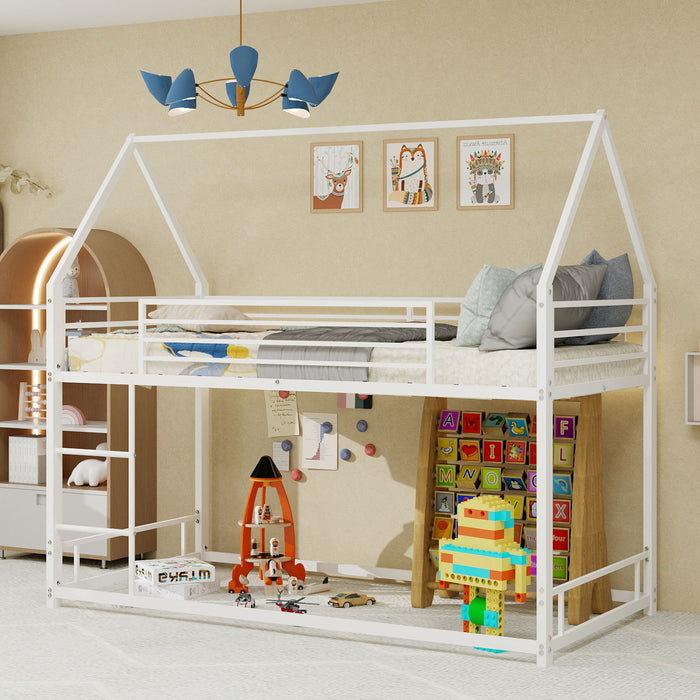 Bunk Bed With Safety Guardrails, No Box Spring Needed Home Essentials