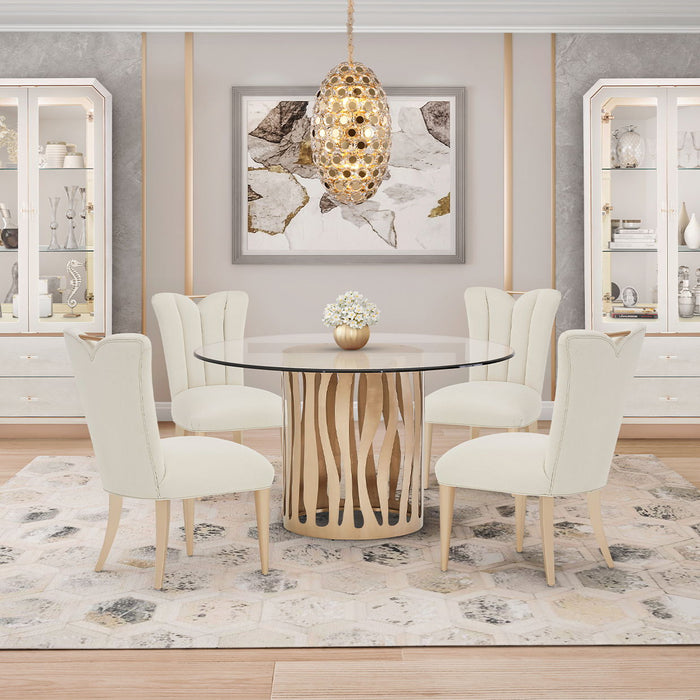Michael Amini Lighting - Pendant 14-Light Oblong Crystal Chandelier - Gold Michael Amini