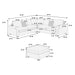 L - Sectional Sofa Set With Corner Wedge And Ottoman, 4 Piece Living Room Furniture - Sage Home Essentials