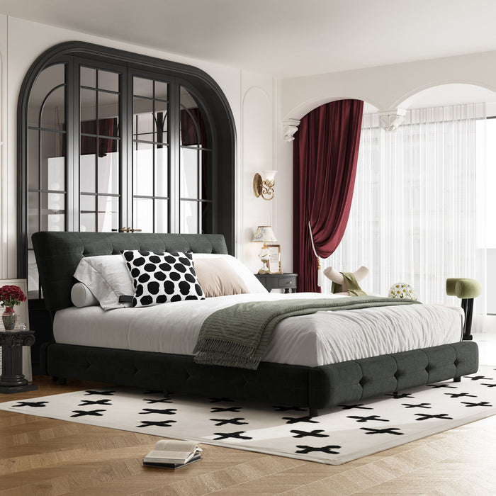 Tufted Headboard With Extra-Large Ultra-Soft Cloud Pillow Design Home Essentials