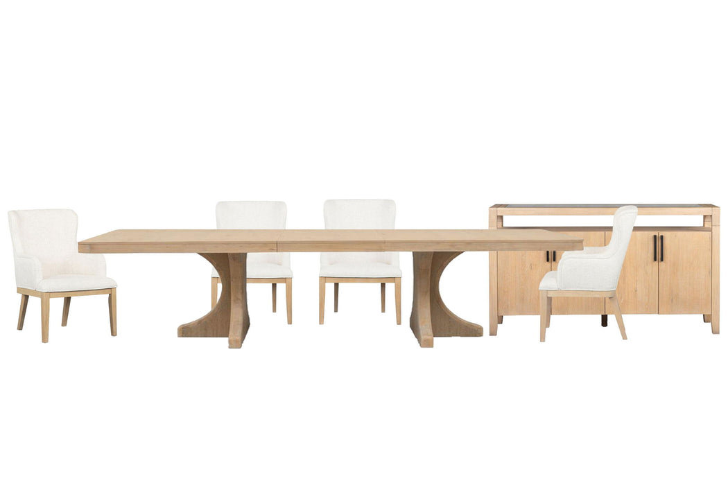 Somerset - Extendable Trestle Dining Table Set Magnussen Furniture