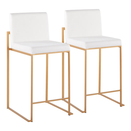 Fuji - Contemporary High Back Stylish Counter Stool Lumi Source
