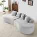 Modern Curved Sofa With Pillows Home Essentials
