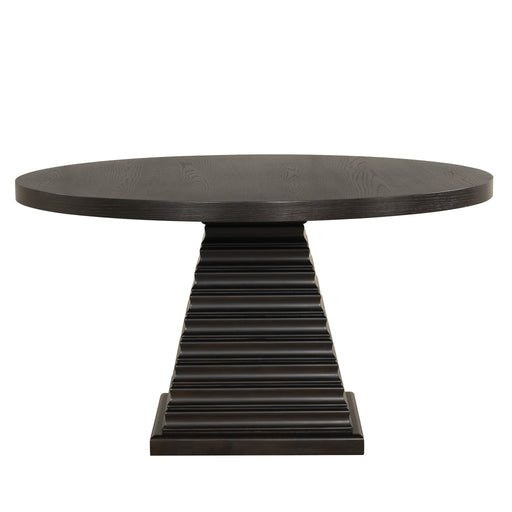 Plateau - 54" Round Dining Table - Top & Base - Dark Brown New Classic